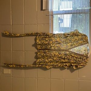 Floral pattern v-neck top